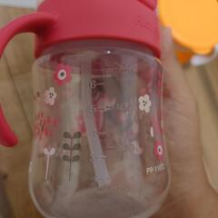 Richell ストローマグ ピンク 動物 200mlの画像