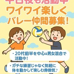 【松戸市付近】平日夜も活動中✨ワイワイ楽しくバレー仲間募集！