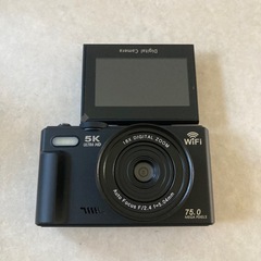 【新品】デジカメ 5k 7500万画素 Wi-Fi 180度回転ディスプレイ vlogの画像