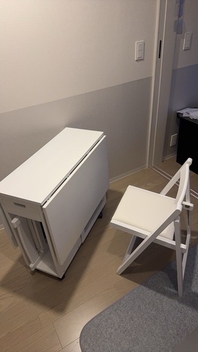 テーブル、折りたたみテーブル、椅子、折り畳み椅子