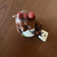 たぬき　陶器　置き物の画像
