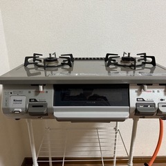 リンナイ ガスコンロ RT64JH-R（LPガス用・2口コンロ＋グリル付き）の画像