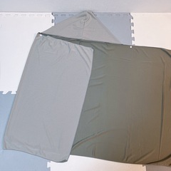【未使用品】2枚 冷感ポンチョ アイスポンチョ 大判 UVカット 接触冷感 スポーツ観戦 グレーの画像