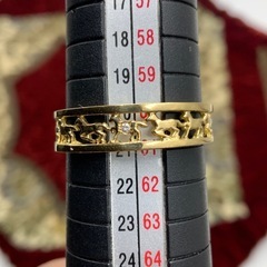 K18 馬　ダイヤリング　4.8g 約20.5号　 0.01ctの画像