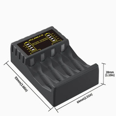 1.2v充電池対応スマート充電器　単３充電池＆単４充電池　対応のusb充電器　4 スロット　急速充電器　充電式電池の充電器　AA/AAA　NiMH/NiCd対応の画像
