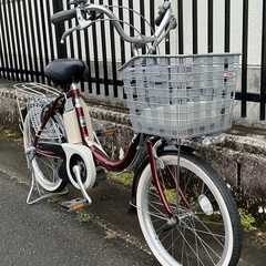 ＜整備済・美品＞ヤマハ PAS・20インチ電動アシスト自転車 ・エンジ色・綺麗で快適に乗れますの画像