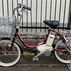 ＜整備済・美品＞ヤマハ PAS・20インチ電動アシスト自転車 ・エンジ色・綺麗で快適に乗れますの画像
