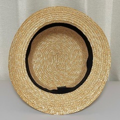 麦わら帽子☆カンカン帽☆女性用☆中古美品の画像