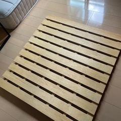 すのこ×2 シングルベッド　すのこの画像
