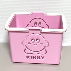 カービィ☆カラーバスケット☆ミニ☆ピンク☆かご☆プラスチックバスケットの画像