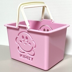 カービィ☆カラーバスケット☆ミニ☆ピンク☆かご☆プラスチックバスケットの画像