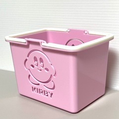 カービィ☆カラーバスケット☆ミニ☆ピンク☆かご☆プラスチックバスケットの画像