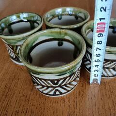 美濃焼織部茶碗4客の画像