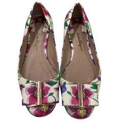 現状品 Salvatore Ferragamo サルヴァトーレフェラガモ パンプス パンプス 23㎝ ２点 まとめ売り 箱あり 花がら レディース [1000027753469]の画像
