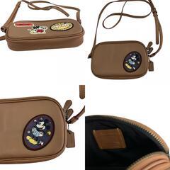 186000 現状品 COACH コーチ ディズニーコラボバッグ　ミッキー　ワッペン　パッチワーク スタッズ A1777-F59532  ブラウン　キャメル/レザー レディース [1000025372396]の画像