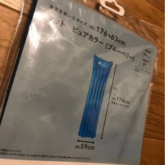 プールマット　ピュアカラー　フロート　浮き輪　新品未開封　プール用品　ボート　カインズホームの画像