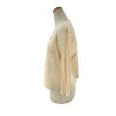 199990 ISSEY MIYAKE イッセイミヤケ カーディガン PLEATS PLEASE プリーツプリーズ クリーム ポリエステル [1000025372143]の画像