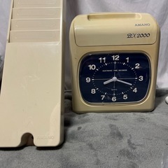 AMANO 電子タイムレコーダー BX 2000 タイムカードラック付きの画像