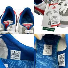 186000 現状品 PUMA プーマ 22.5cm フューチャーライダー ストリームオン 382500-01  22.5 ホワイト ブルー レッド ローカット レディース [1000025382913]の画像