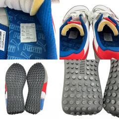 186000 現状品 PUMA プーマ 22.5cm フューチャーライダー ストリームオン 382500-01  22.5 ホワイト ブルー レッド ローカット レディース [1000025382913]の画像