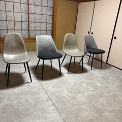 4脚セットおしゃれカフェ椅子ダイニングの画像