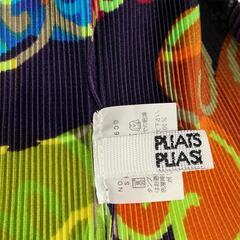 199990 ISSEY MIYAKE イッセイミヤケ ノースリーブカットソー PLEATS PLEASE プリーツプリーズ パープル 総柄 ポリエステル レディース [1000025372488]の画像