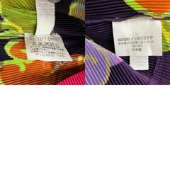 199990 ISSEY MIYAKE イッセイミヤケ ノースリーブカットソー PLEATS PLEASE プリーツプリーズ パープル 総柄 ポリエステル レディース [1000025372488]の画像