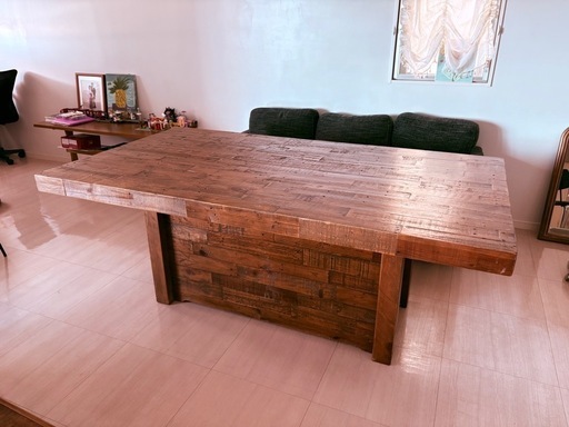 【お得セット】Ashley Furnitureテーブル × 大川家具ソファ＊おしゃれ空間に