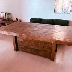 【お得セット】Ashley Furnitureテーブル × 大川家具ソファ＊おしゃれ空間にの画像