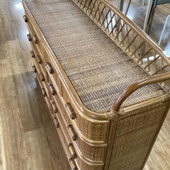 ラタンチェスト【町田市再生家具】　251557の画像