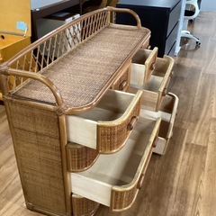 ラタンチェスト【町田市再生家具】　251557の画像