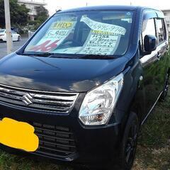 総額46万円　車検２年込み　4.8万キロ　H25ワゴンR黒　ワンオーナー（H27,28,30,R2,4年の整備記録簿あり）　６ヶ月保証　エアコン冷えます　ナビ･TV キーレス　電動格納ミラー　の画像