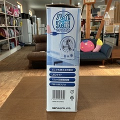 お買い得❗️ ラジオ使用不可💦 黄ばみアリ😔 ミニ多機能充電式 12cm羽根扇風機　TEKNOS BKL-M85 白 扇風機の画像