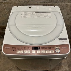 洗濯機 ES-T712 SHARP 2020年製　7キロ洗濯機の画像