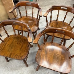 ヴィンテージ家具 飛騨産業 キツツキマーク 木製アームチェア