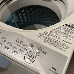 洗濯機★東芝★2019年★6.0kg★AW-6G6の画像