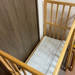 大和屋ベビーベッド　ミニサイズ　マットレス付き　の画像