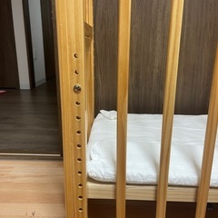 大和屋ベビーベッド　ミニサイズ　マットレス付き　の画像