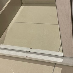 ミラー付きシューズラック/靴箱の画像