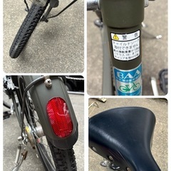 キャンセル待ちのみ受け付け【引き取り9/13-17限定】ブリヂストンミニベロ　カーキ色 中古　20インチの画像
