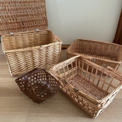 古道具かご4点セットの画像