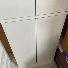 不具合あり　食器棚　ホワイト　中古の画像