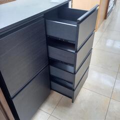 リユースのサカイ太田店★ジモティ割あり★  キャビネット ブラック H88×D39×W79 クリーニング済み OJ10746の画像