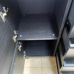 リユースのサカイ太田店★ジモティ割あり★  キャビネット ブラック H88×D39×W79 クリーニング済み OJ10746の画像