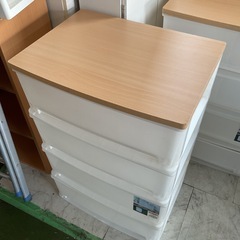 天板木製収納ケース　4段　同じ物在庫2個　中古の画像