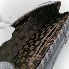 サンローラン　ハンドバッグ　クロコ型押しの画像