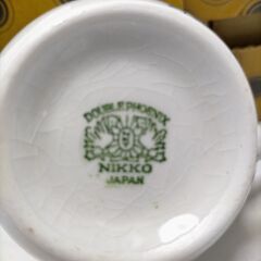 【未使用】NIKKO ニッコー「ダブルフェニックス」カップ＆ソーサー6客セット　白/青　250828-1Tの画像