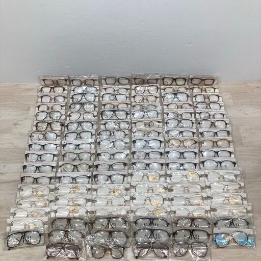 未使用 メガネ メガネフレーム 100本 大量 まとめて セット  OAKS・ALPHA CUBIC・SIR など 眼鏡 めがね