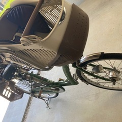 自転車　前後チャイルドシート付きの画像
