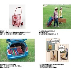 キャンプ用品まとめ売り　IKEA フラクタ　キャプテンスタッグ　カゴカートの画像